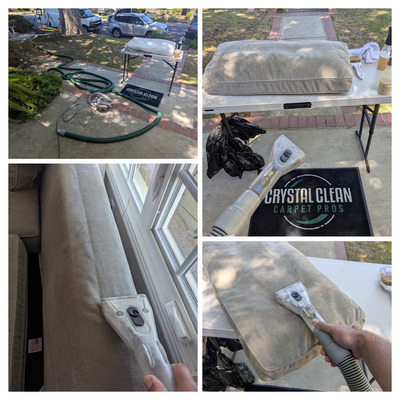 Upholstery Cleaning Pet Stain Removal Project in Sacramento CA 95819
